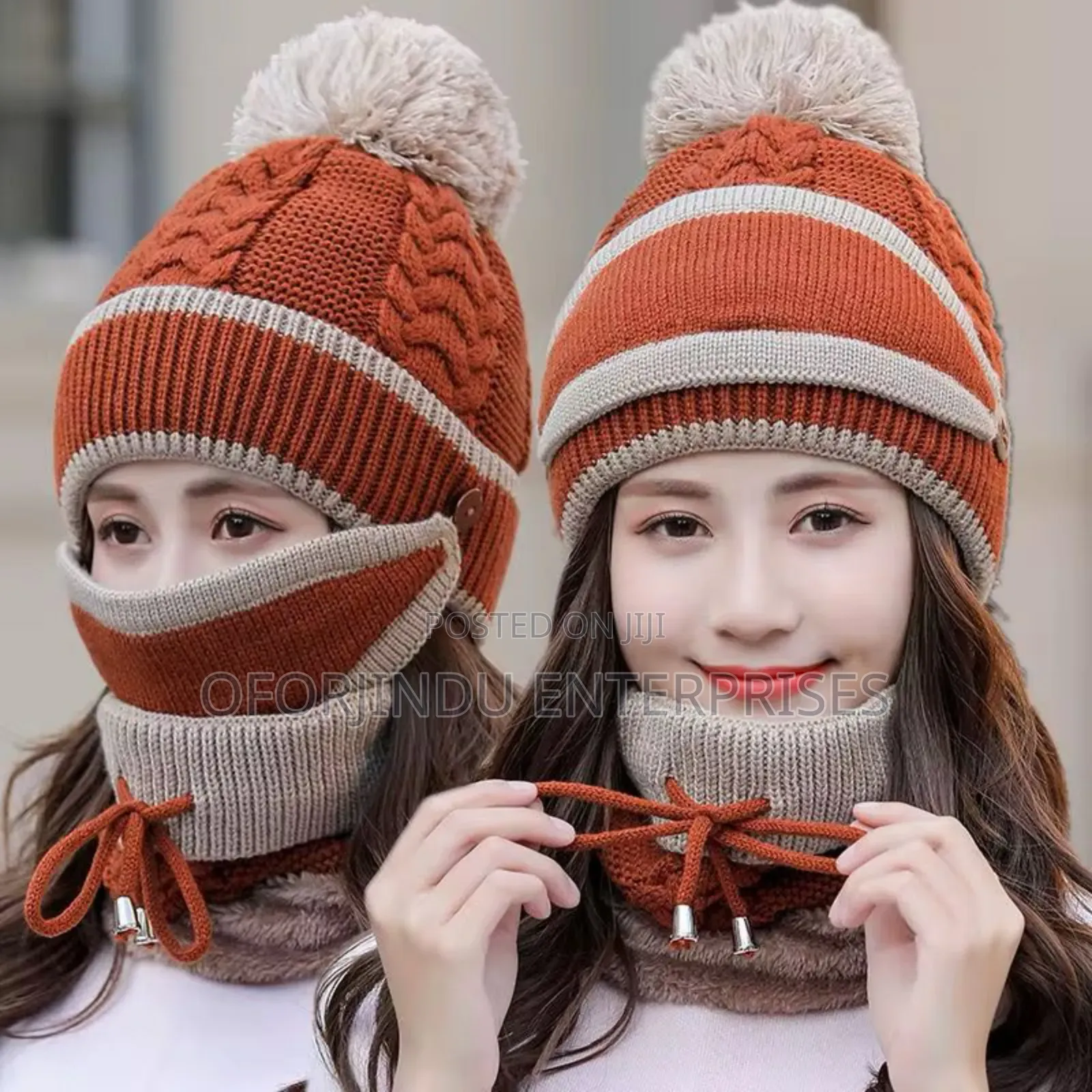 Winter Beanie Winter Hat And Scarf Mask Set Unisex