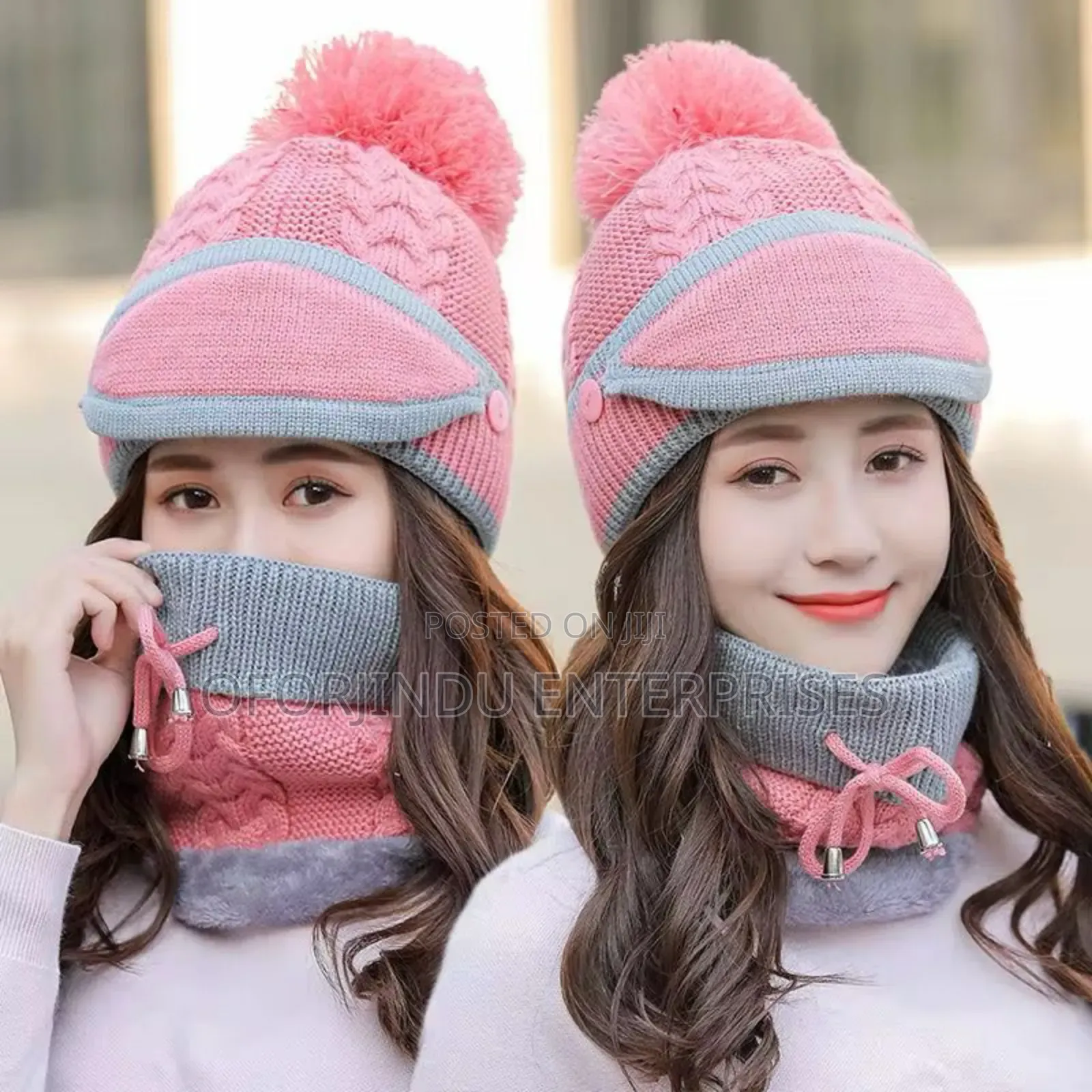 Winter Beanie Winter Hat And Scarf Mask Set Unisex