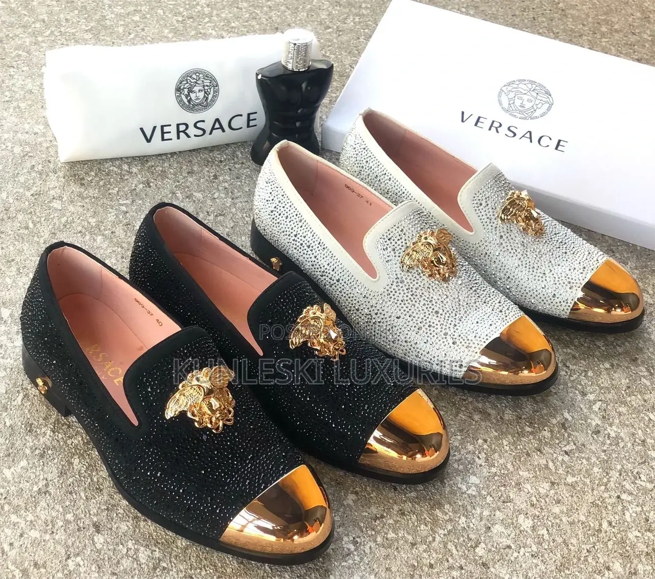 Original Versace Loafers Shoe Collections Available