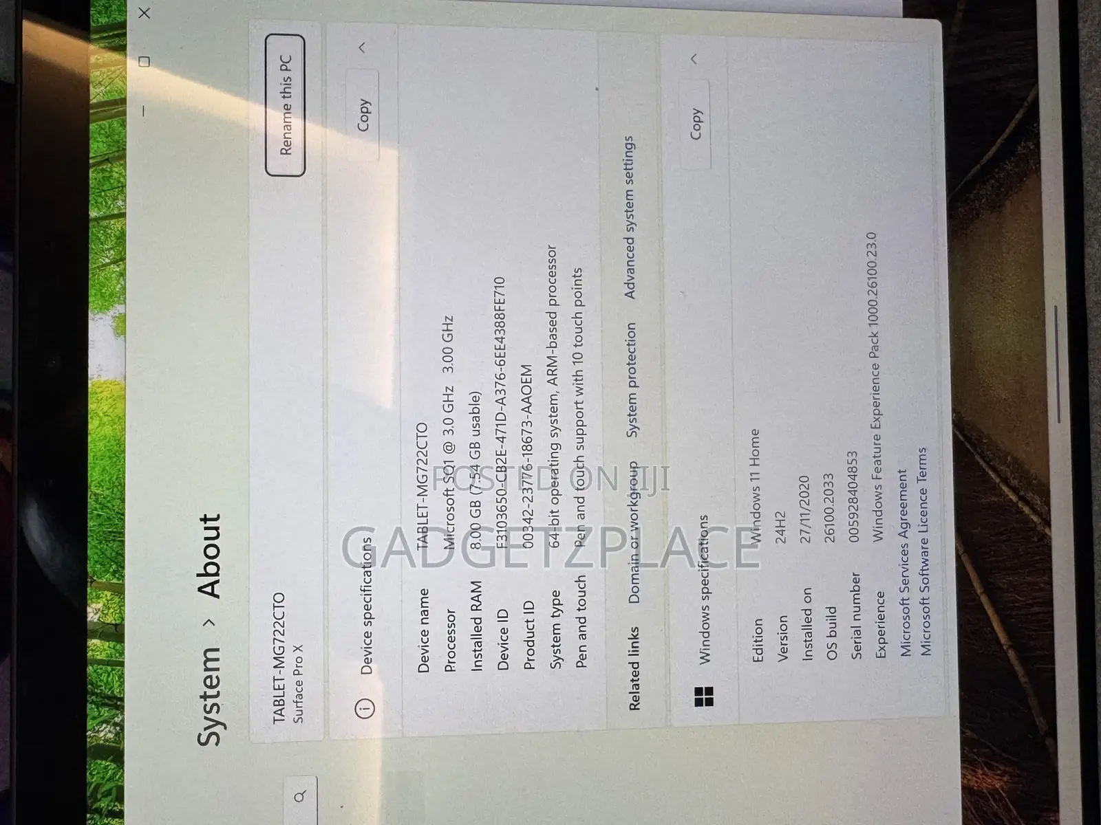 Laptop Microsoft Surface Pro X 8GB SSD 128GB