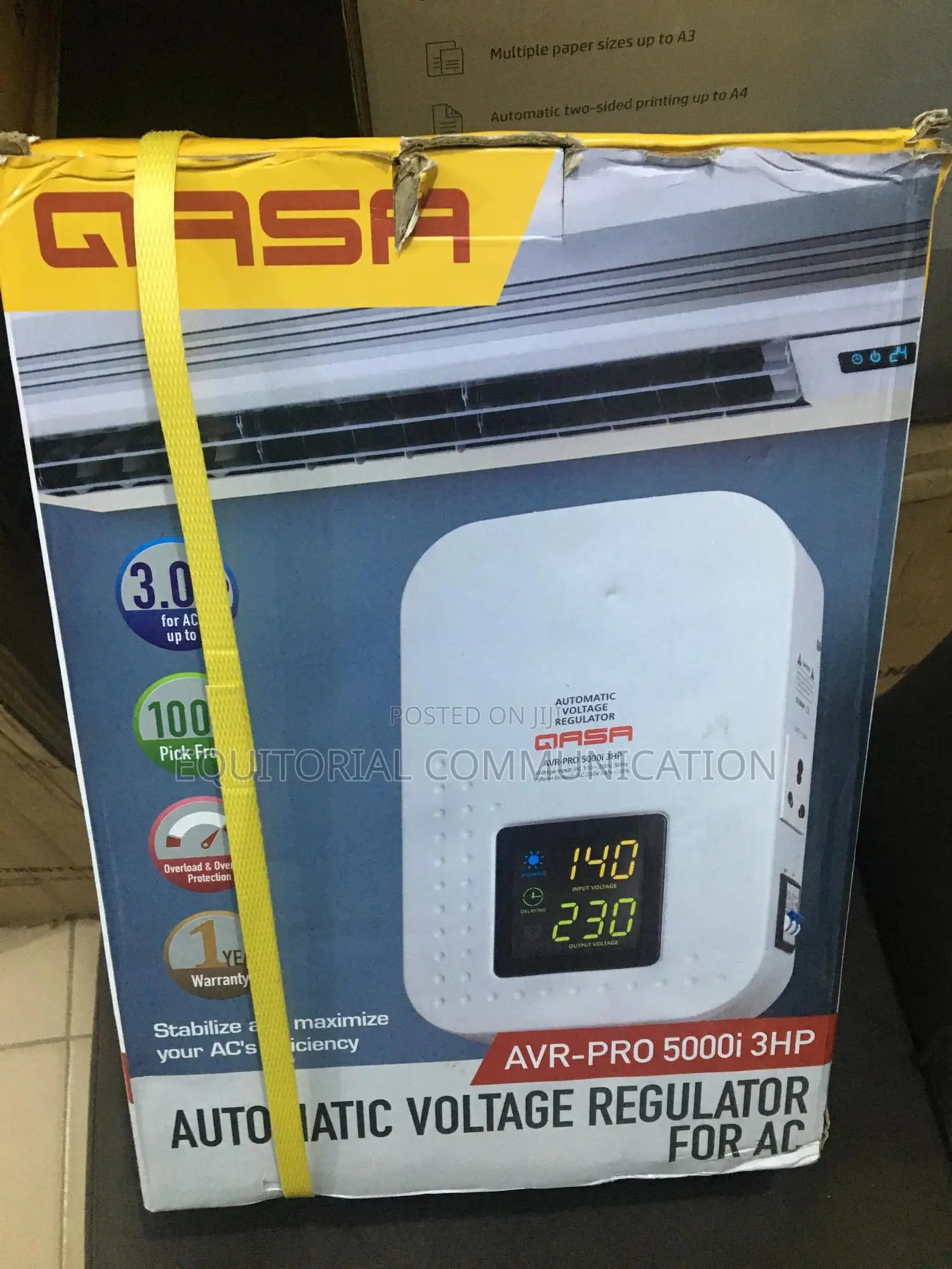 Qasa Rugged Avr-Pro 5000i 3hp Power Stabilizer – 5kva
