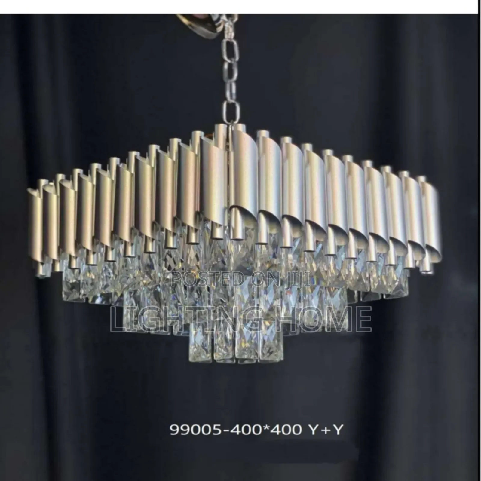 Gold Square Crystal Chandelier Light By 400mm