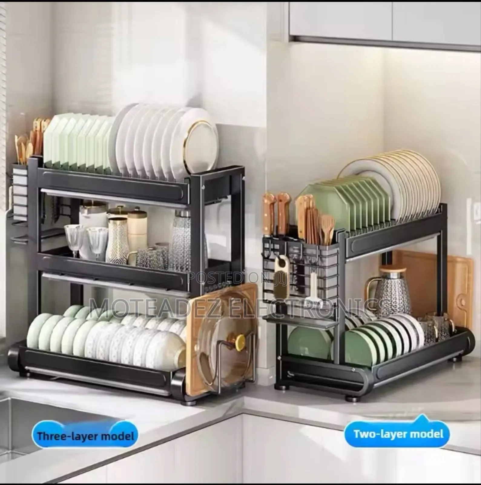 3-tier Quality Steel Multifunction Dish/Plate Rack Organiser