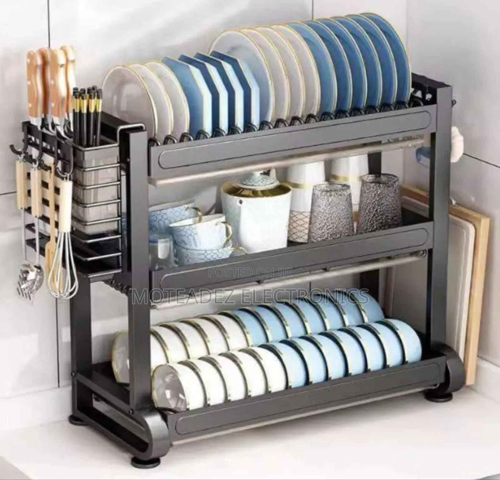 3-tier Quality Steel Multifunction Dish/Plate Rack Organiser