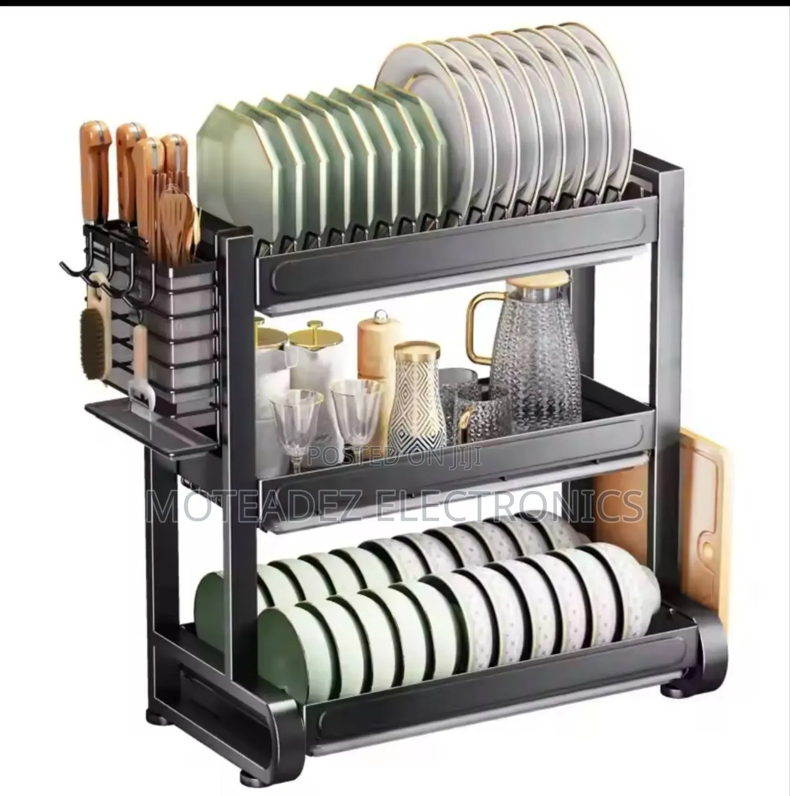 3-tier Quality Steel Multifunction Dish/Plate Rack Organiser
