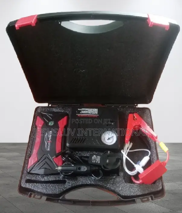 Car Jump Starter Power Supply With Tyre Inflator (4 Usb)