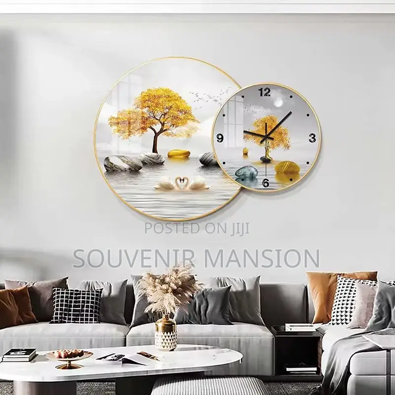Luxury Gold Wall Clock for Decoration