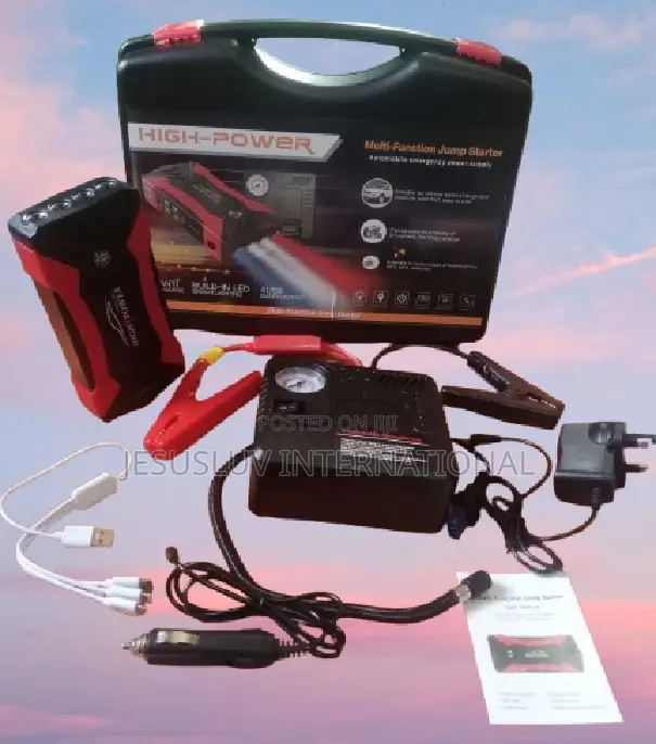 Portable Jump Starter With Tyre Inflator Air Pump for Cars