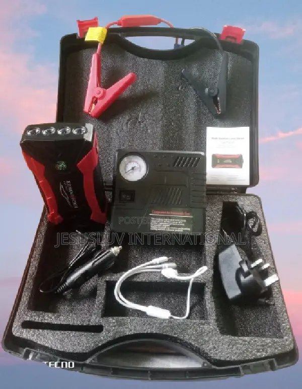 Portable Jump Starter With Tyre Inflator Air Pump for Cars