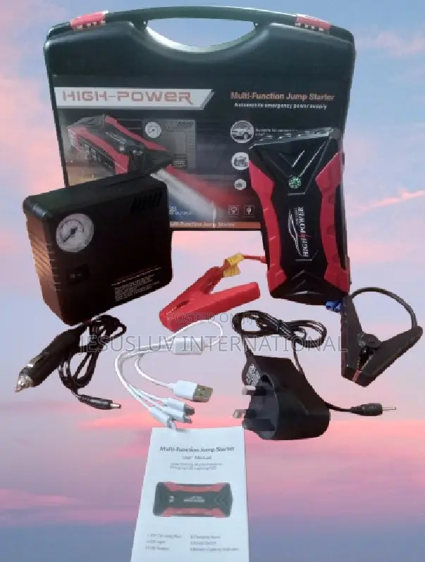 Portable Jump Starter With Tyre Inflator Air Pump for Cars
