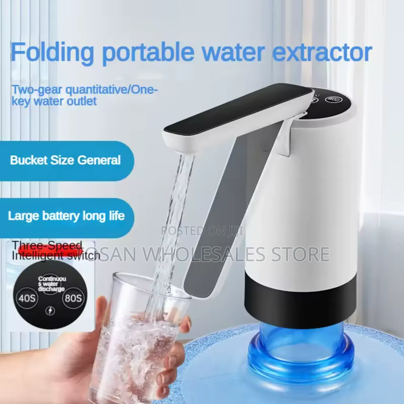 Rechargeable Foldable Water Dispenser Pump