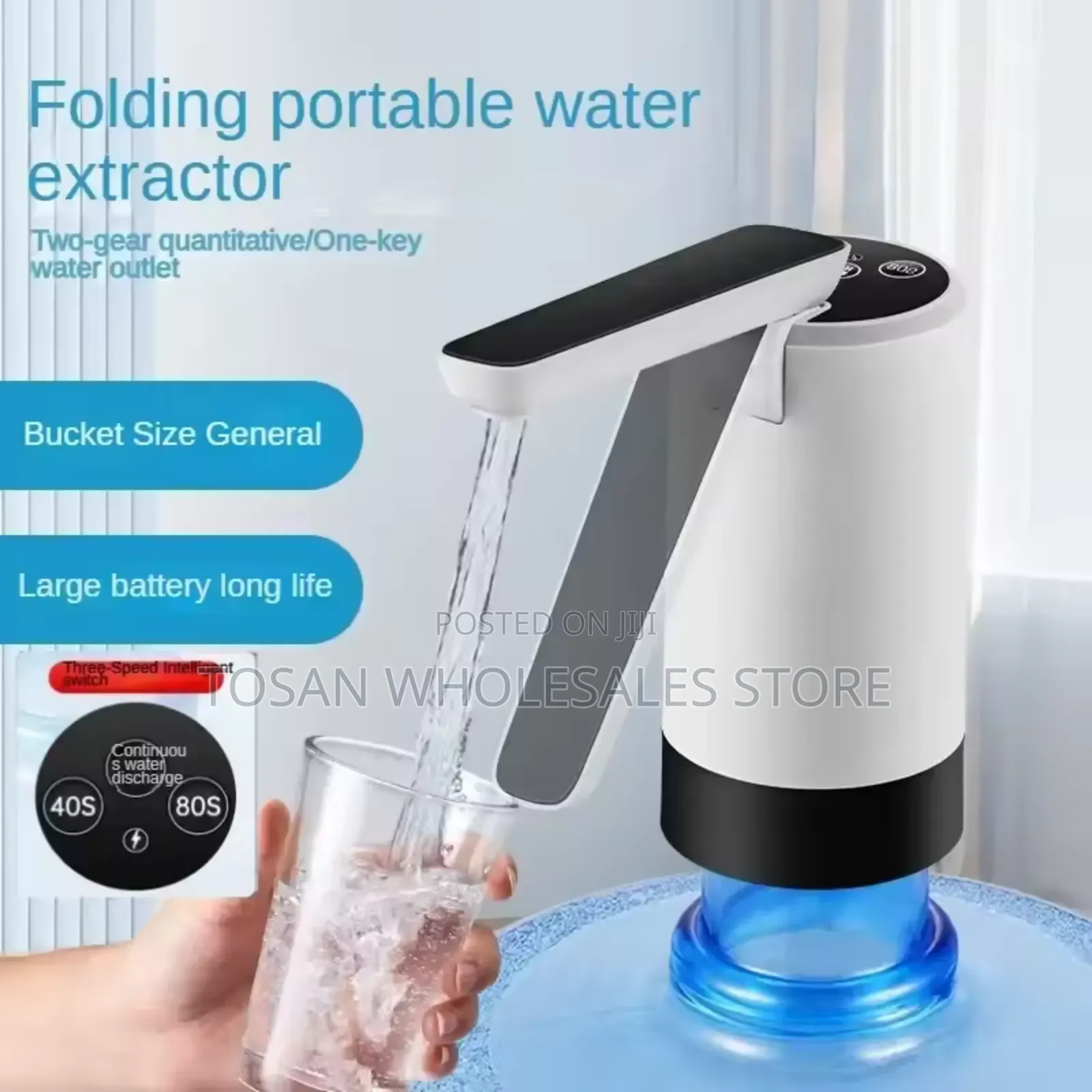 Rechargeable Foldable Water Dispenser Pump