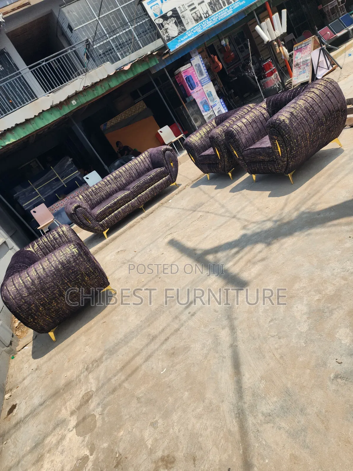 Set of Sitting Room Sofa Chairs.