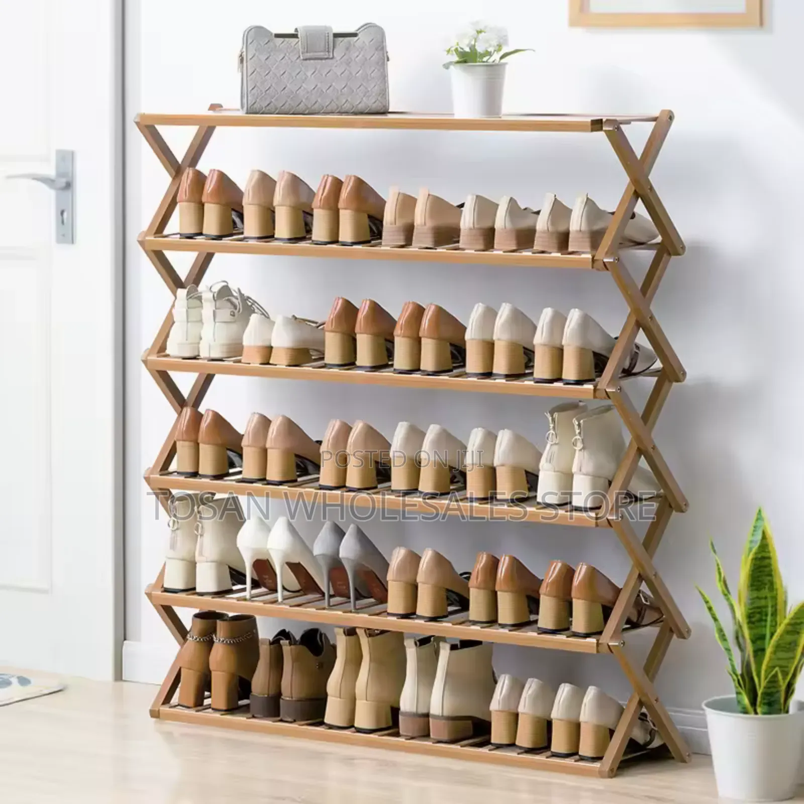 Bamboo Shoe Rack