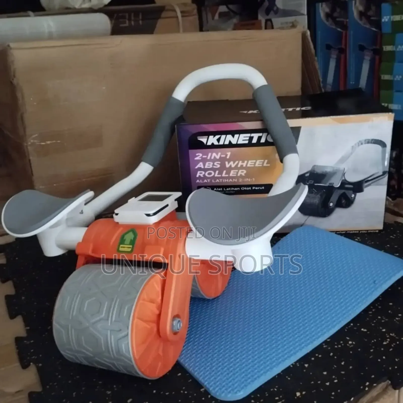 Kinetic 2-in-1 Abs Wheel Roller + Push-Up Bars Body Trainer