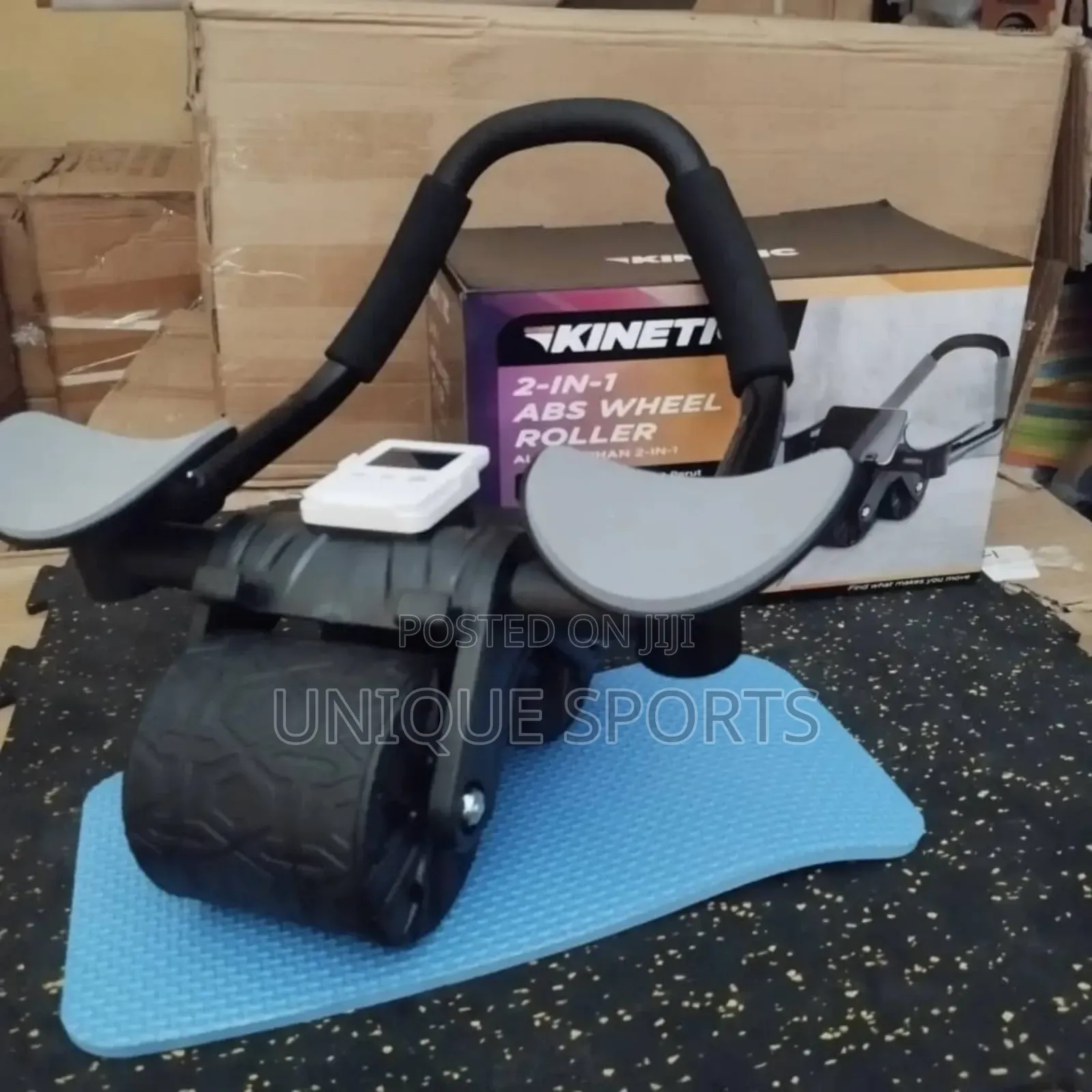 Kinetic 2-in-1 Abs Wheel Roller + Push-Up Bars Body Trainer