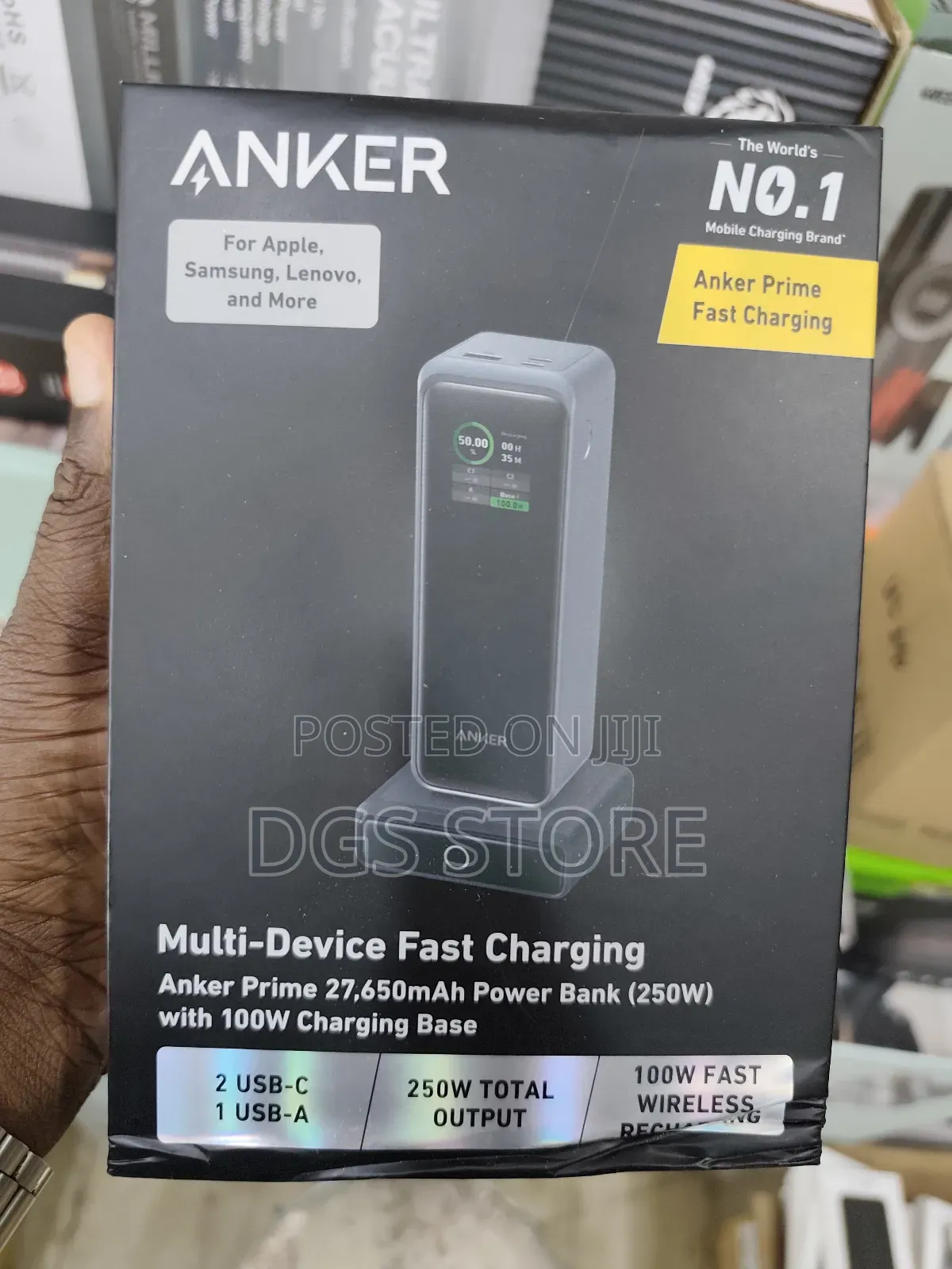 Anker Prime 27,650mah Power Bank 250w With 100w Chargingbase