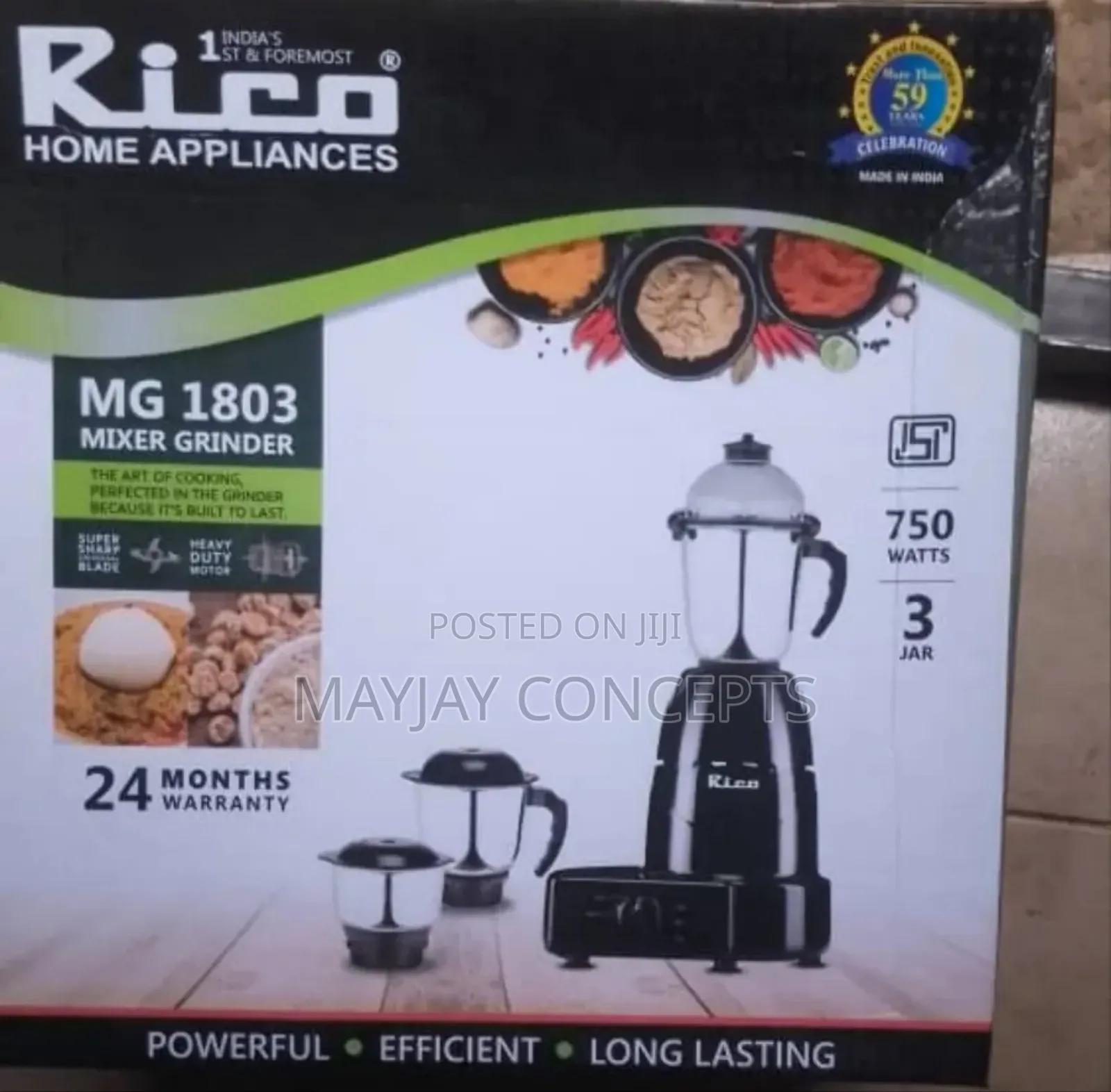 Rico Mg 1803 Mixer Grinder–Powerful.Efficient.Long-lasting.
