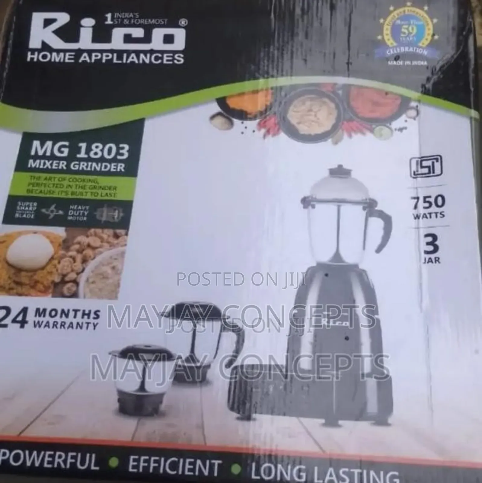 Rico Mg 1803 Mixer Grinder–Powerful.Efficient.Long-lasting.