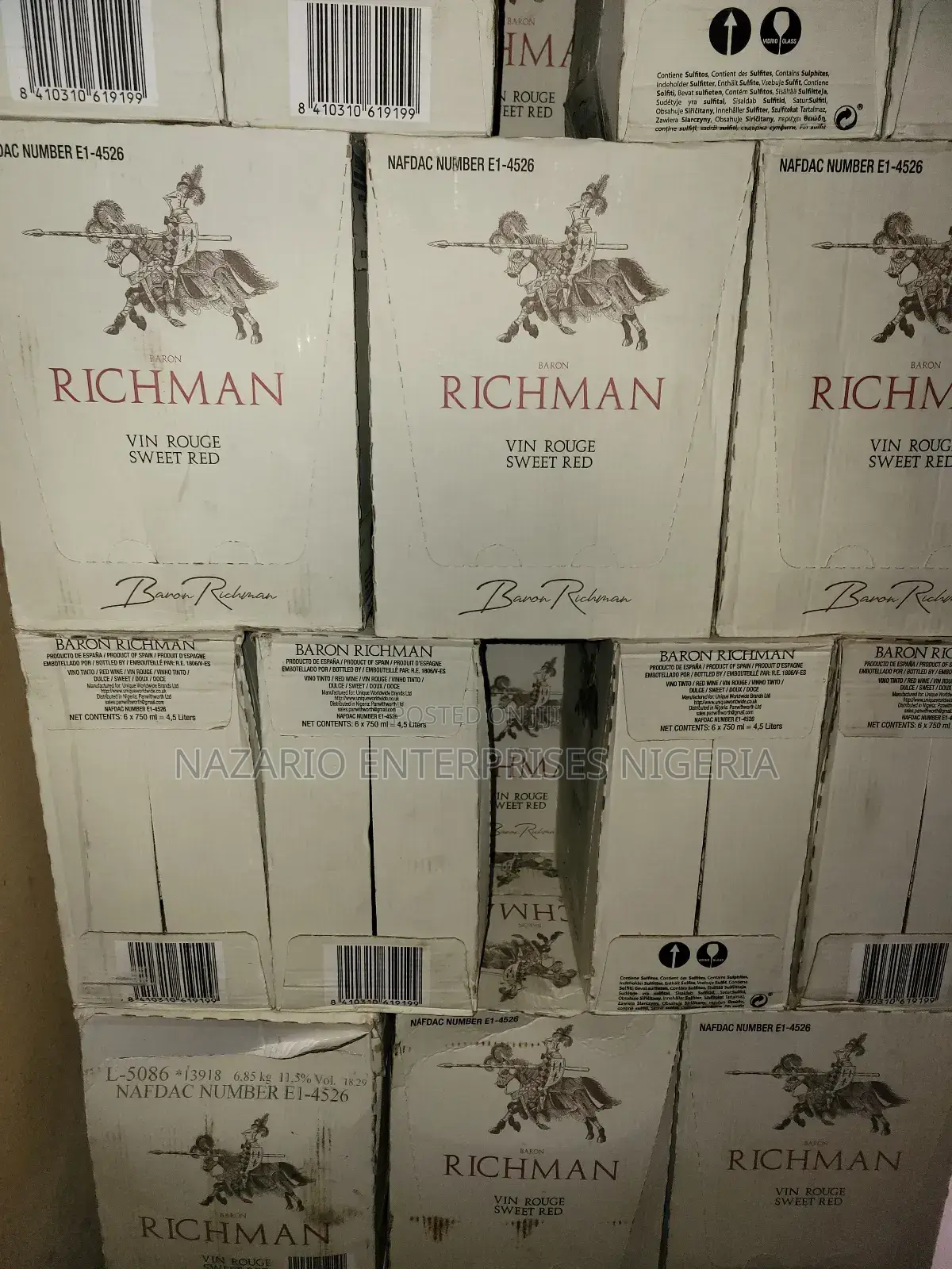 Baron Richman Red Wine – By 12 Bottles