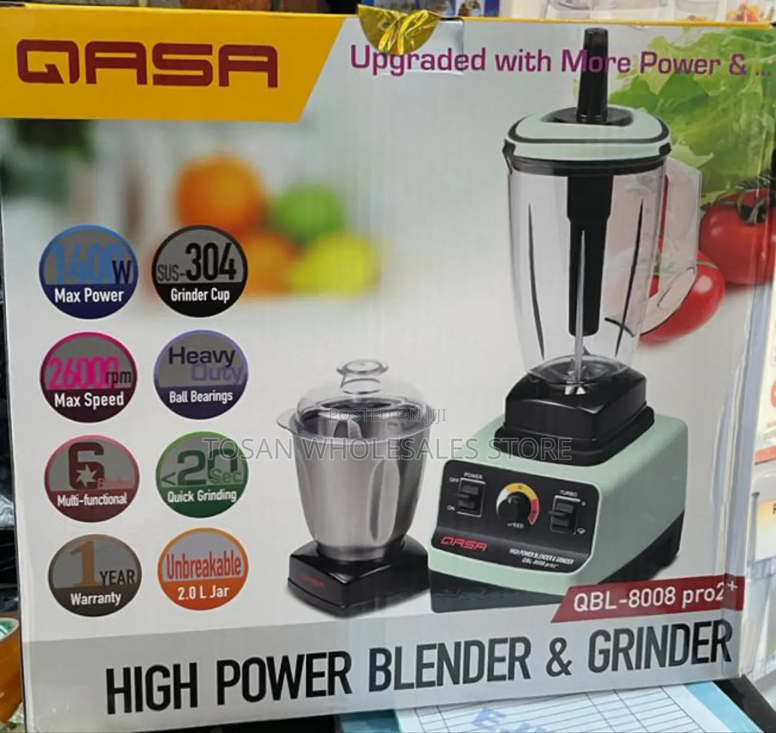 Qasa High Power Blender Grinder | QBL-8008 Pro2