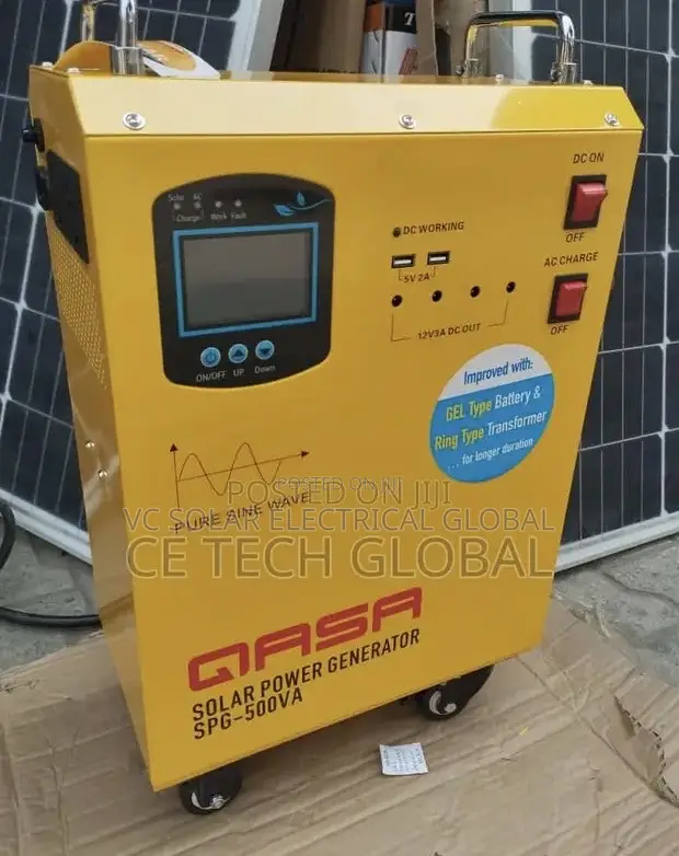 Quality Qasa 500 Watts Solar Generator Pure Sine Wave