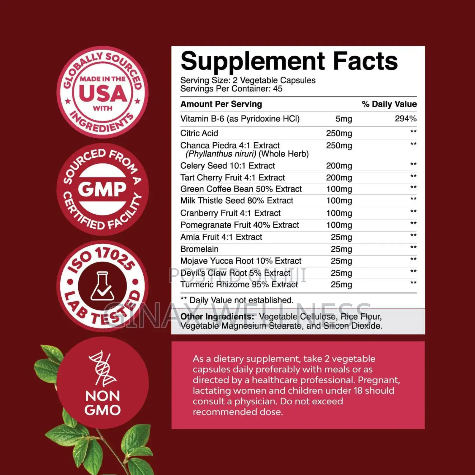 Uric Acid Support Capsules for Joint Health and Mobility