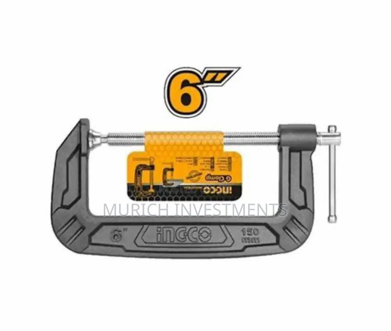 Ingco 6-Inch Heavy Duty G-Clamp – Built to Grip