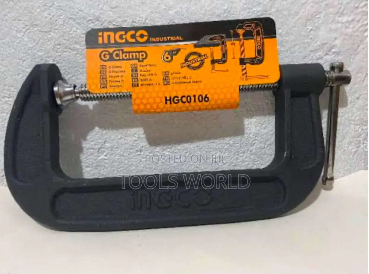 Ingco 6-Inch Heavy Duty G-Clamp – Built Tough for Carpentry