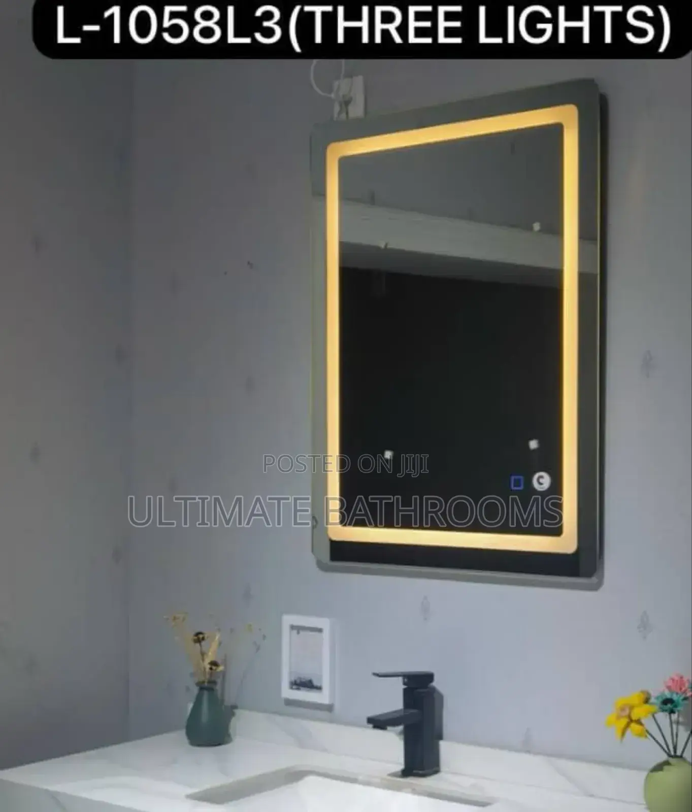 Three Lights Bathroom Mirror