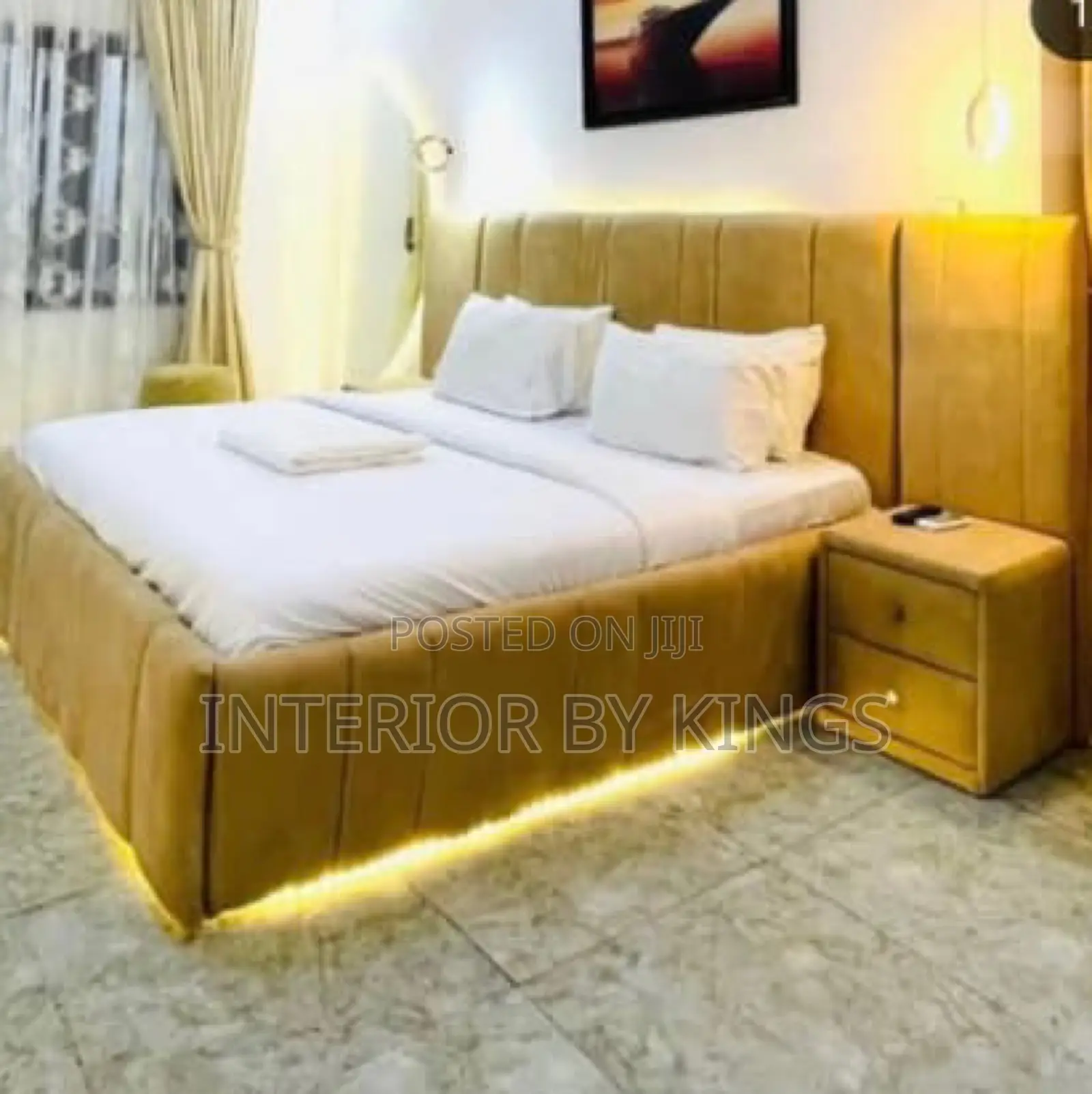 Luxury Bedframe 6 by 6 Can Come in Any Sizes of Ur Choice