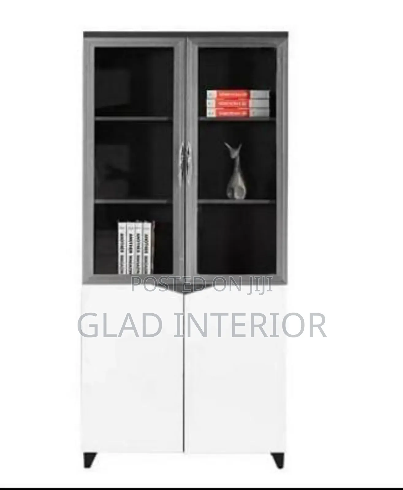 Half Glass Half Metal Cabinet