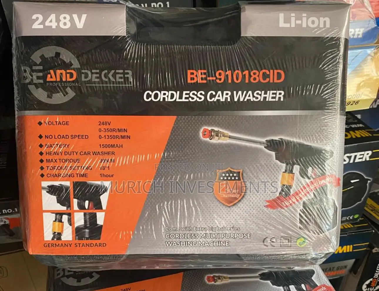 Be and Decker 248v Cordless Car Washer (Professional)