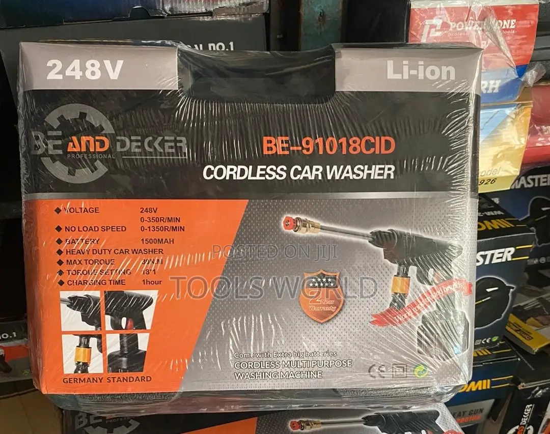 Be and Decker Cordless Car Washer 248v – Heavy Duty