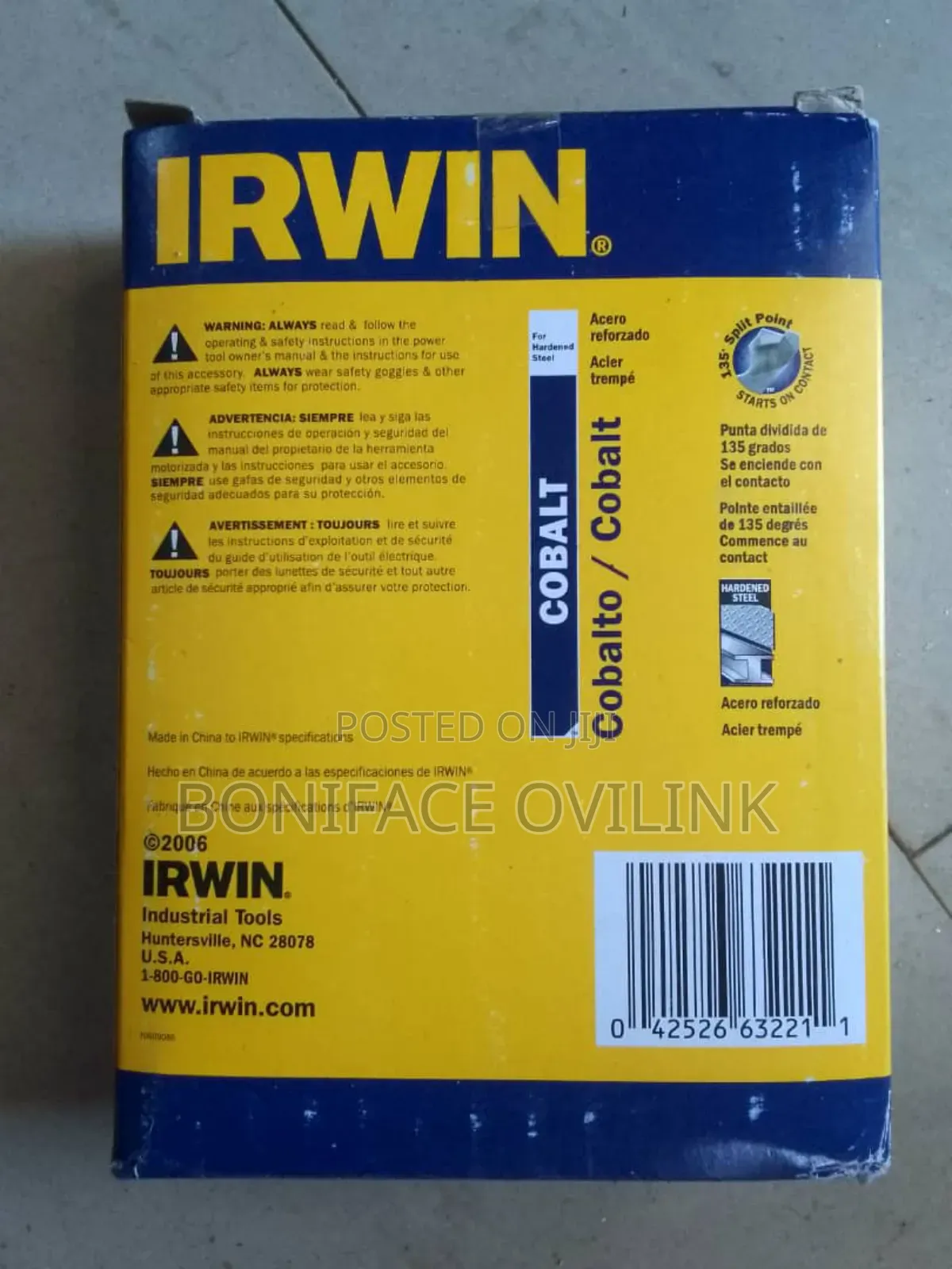 Irwin Cobalt Drill Bit 1/16" To 3/8"
