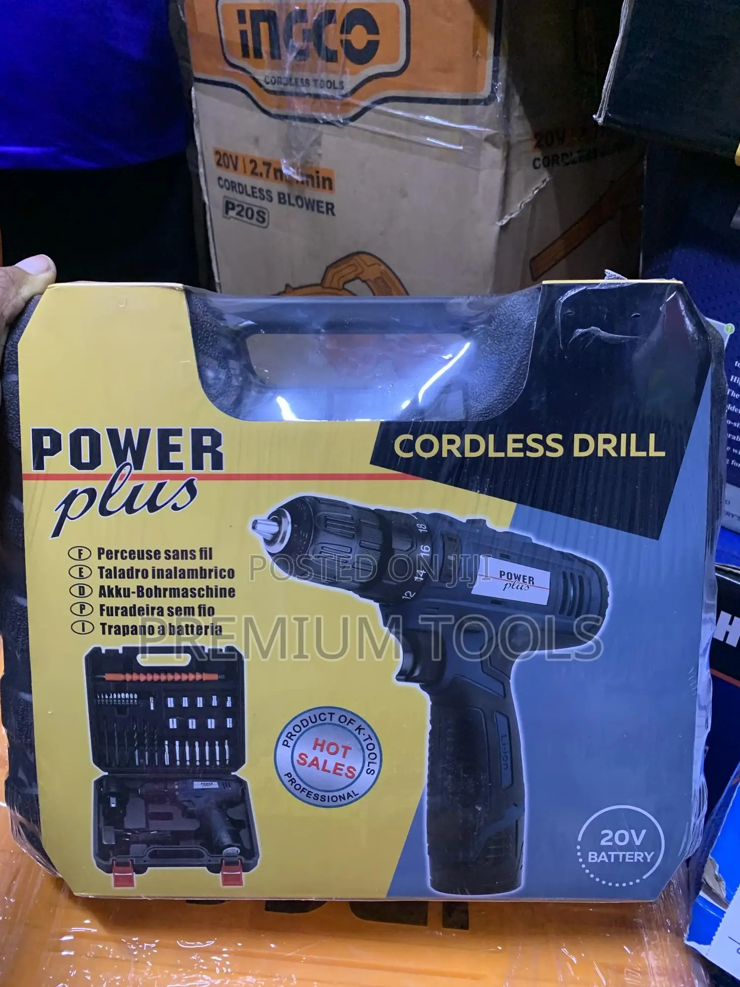 Power Plus Cordless Drill 2 Batteries