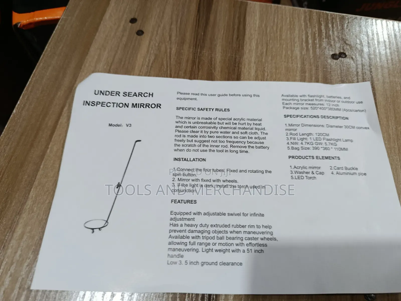 Under Car Mirror Metal Detector