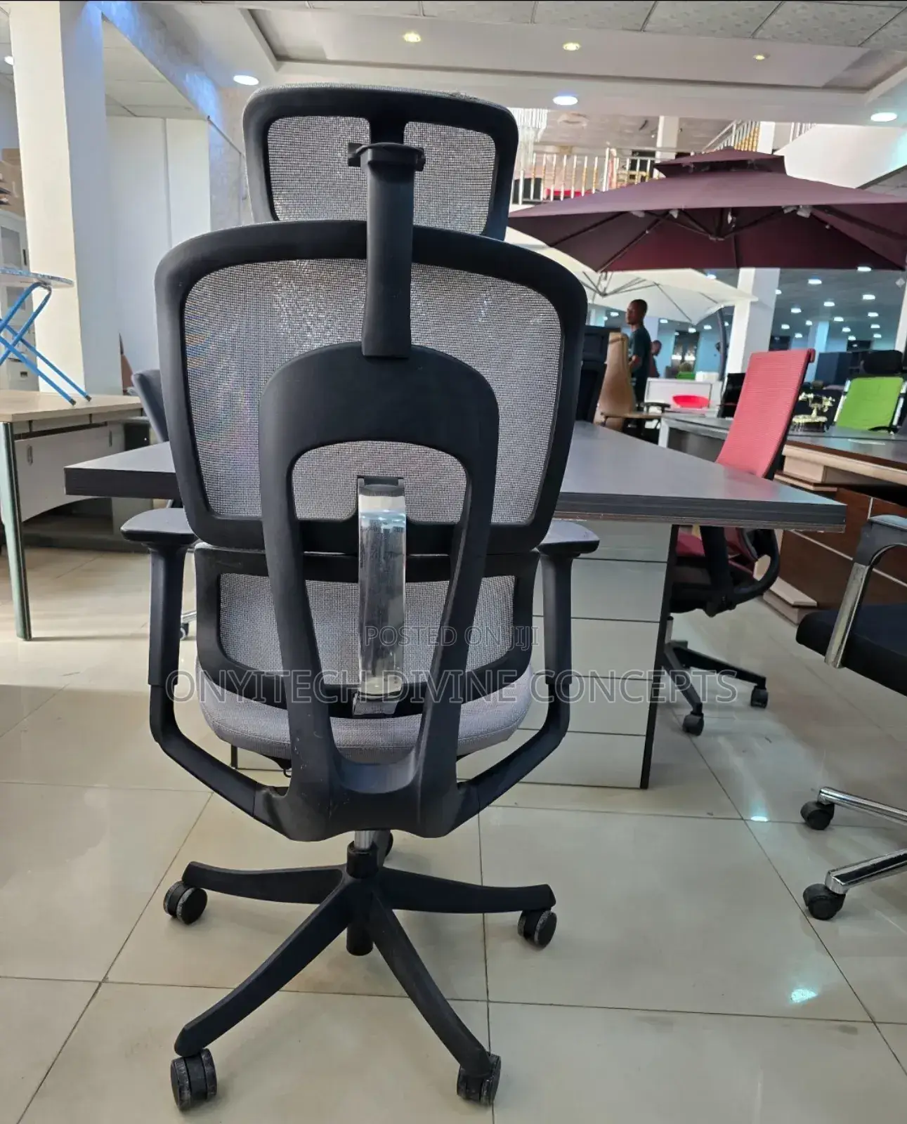 Ergonomic Chair With Adjustable Handle and Lumber Support