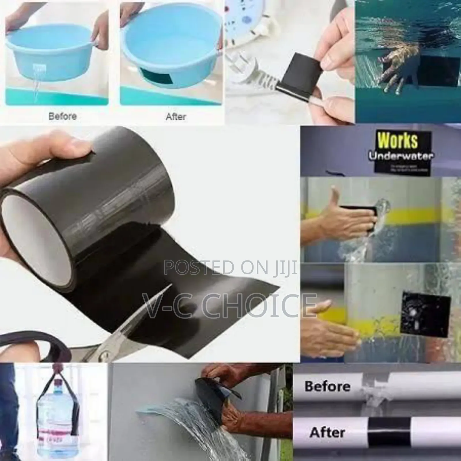 Rubberized Waterproof Tape Superstrong Flex Anti Leakage Fix