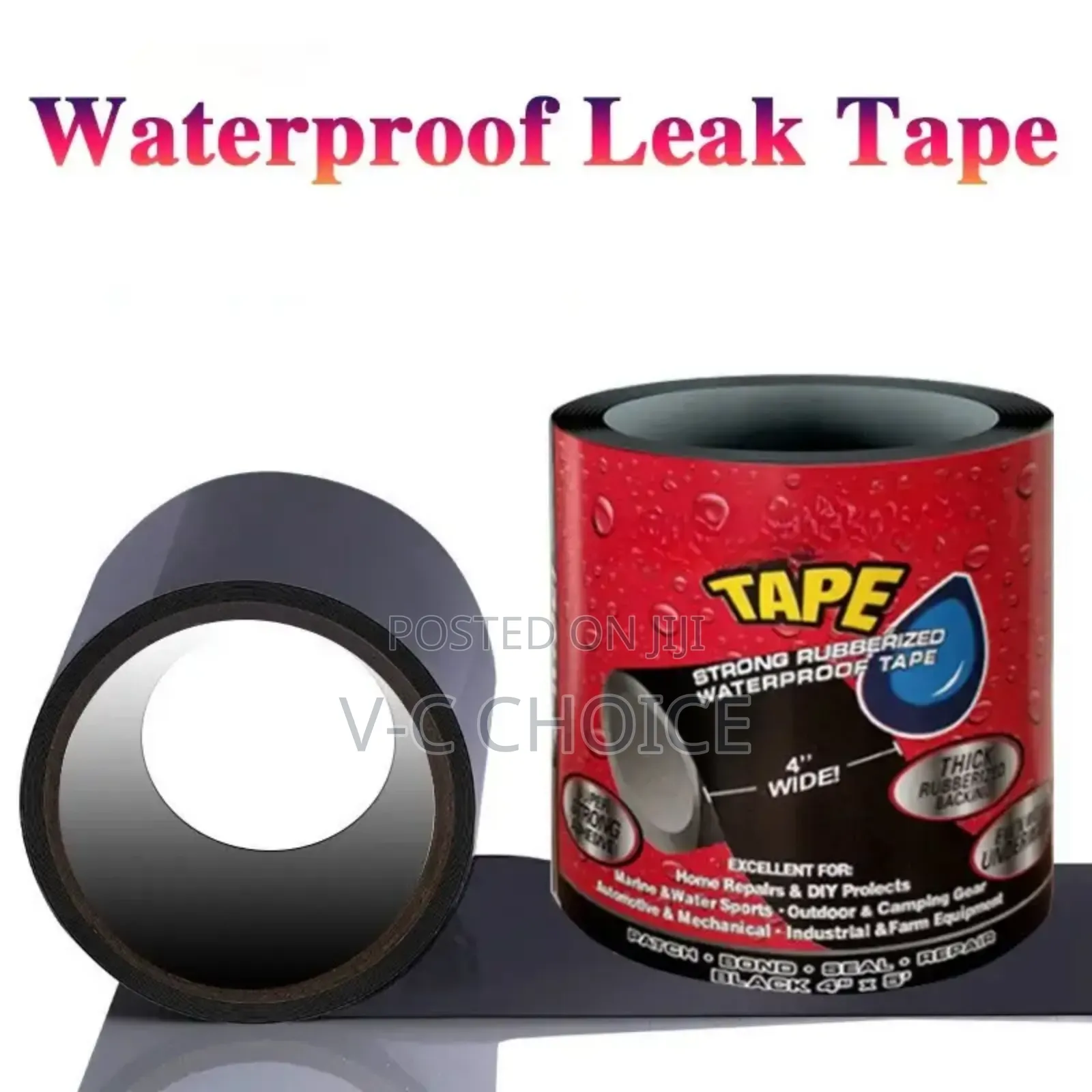 Rubberized Waterproof Tape Superstrong Flex Anti Leakage Fix