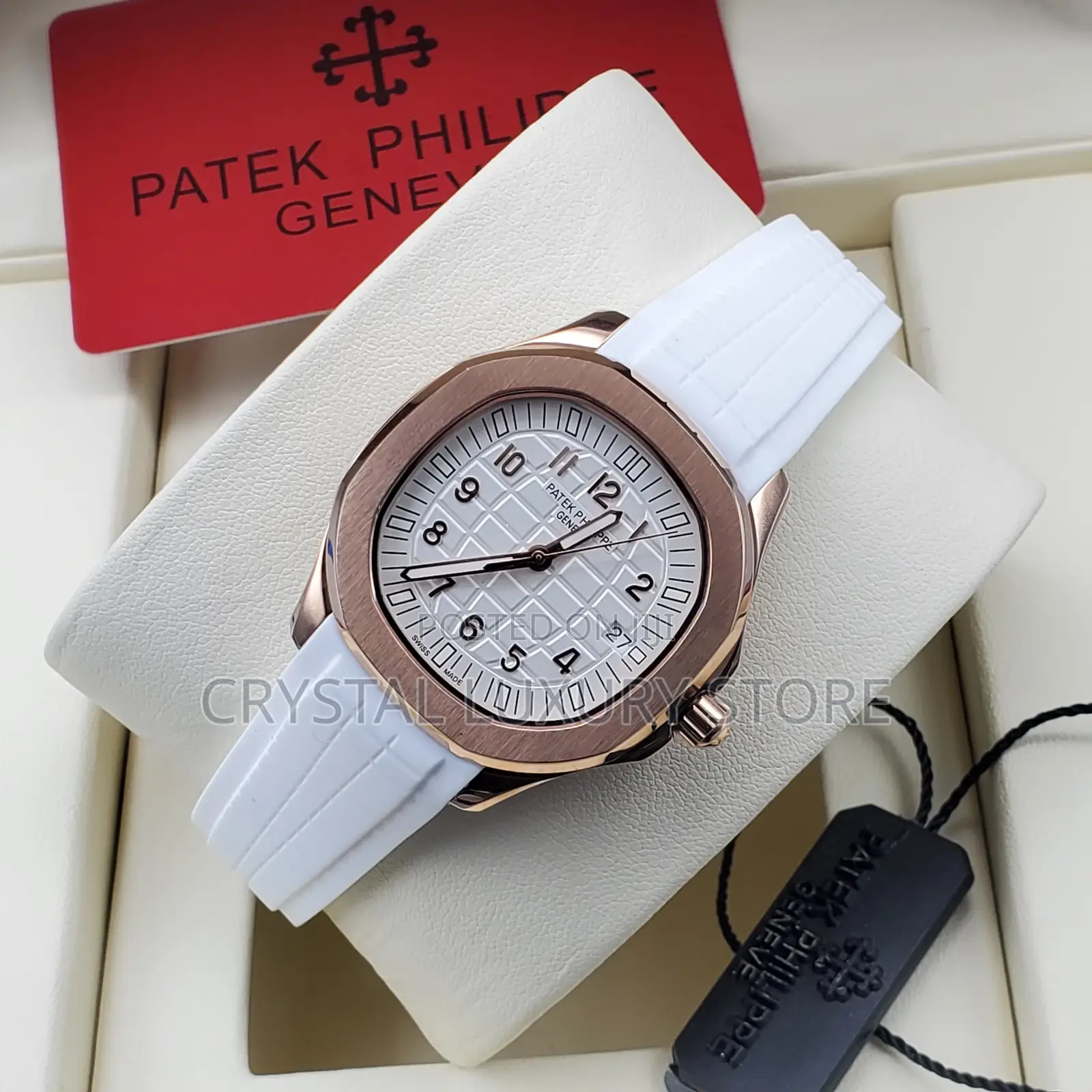 Patek Philippe Quality Luxury Men Rubber Strap Wristwatch