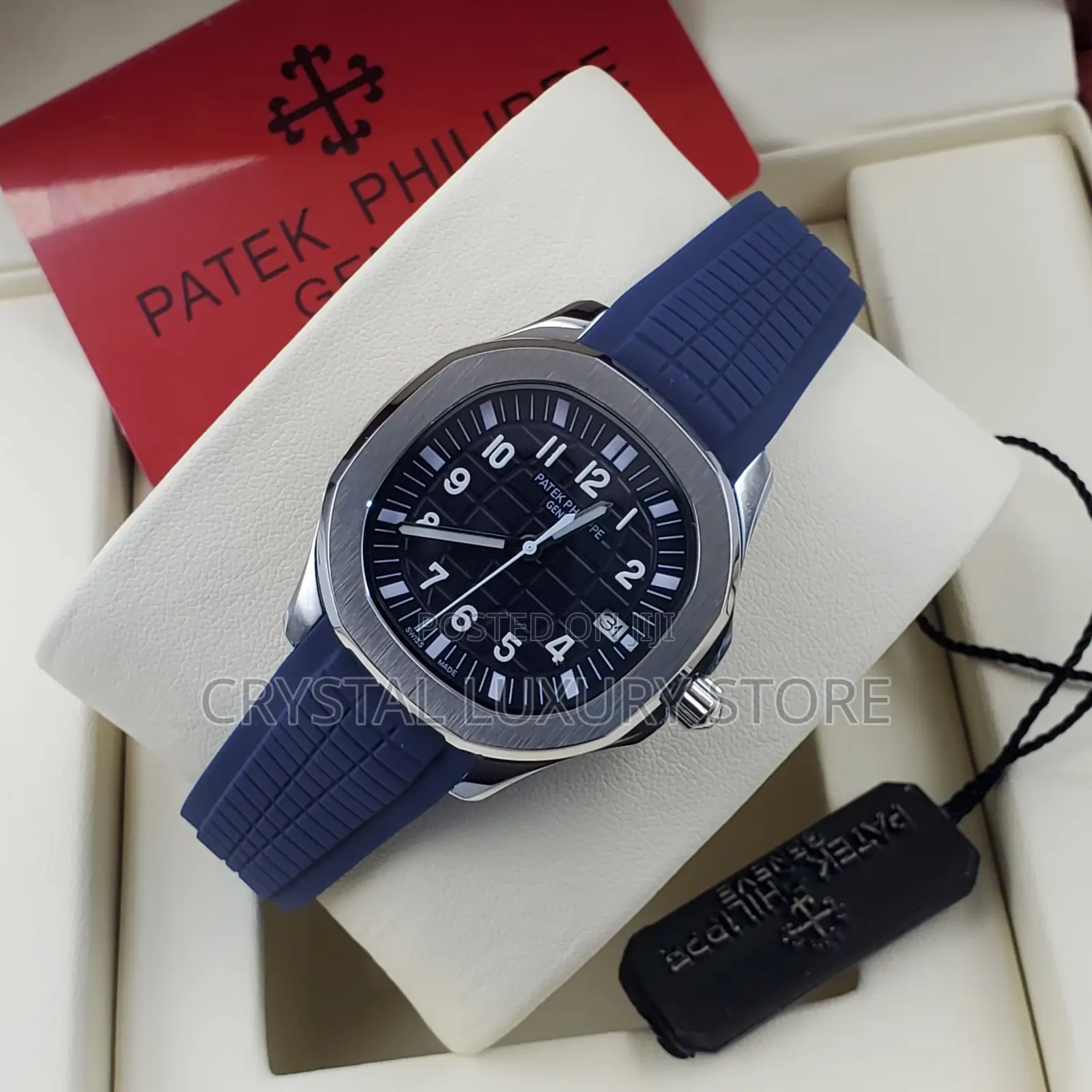 Patek Philippe Quality Luxury Men Rubber Strap Wristwatch