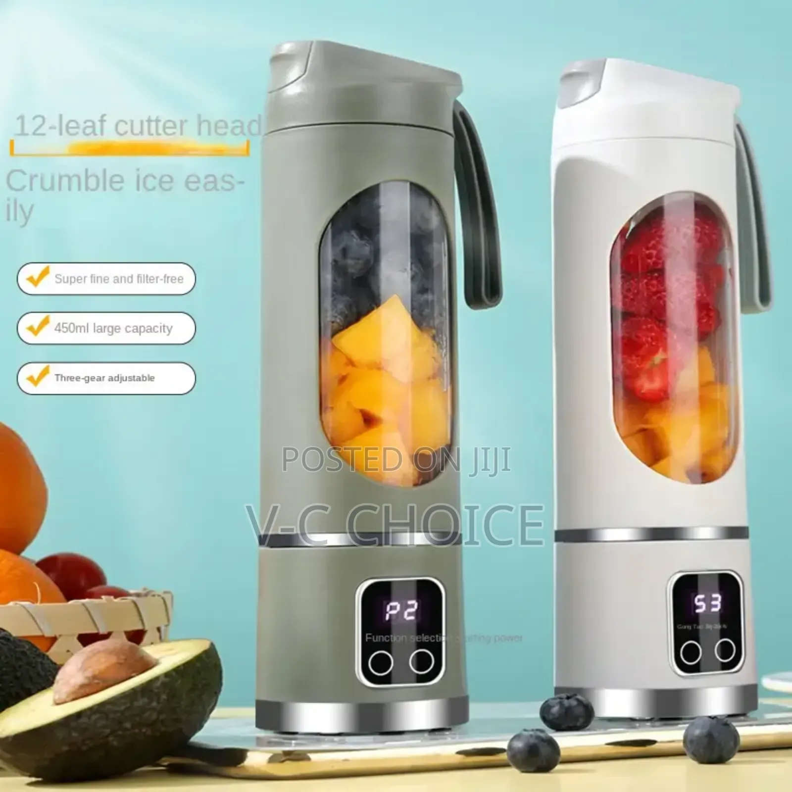 Portable Blender Crushed Electric Juicer With 3 Speed 450ml