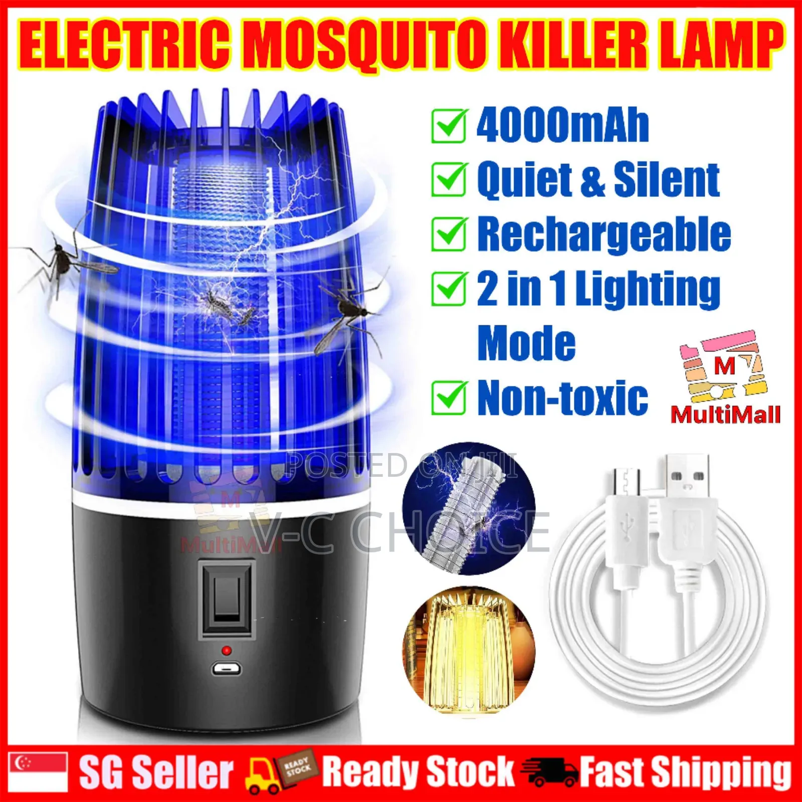 Rechargeable Mosquito Killer Lamp
