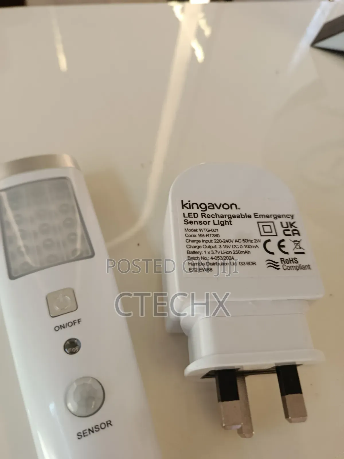 Rechargeable Emergency Sensor Torch Light With Charging Plug