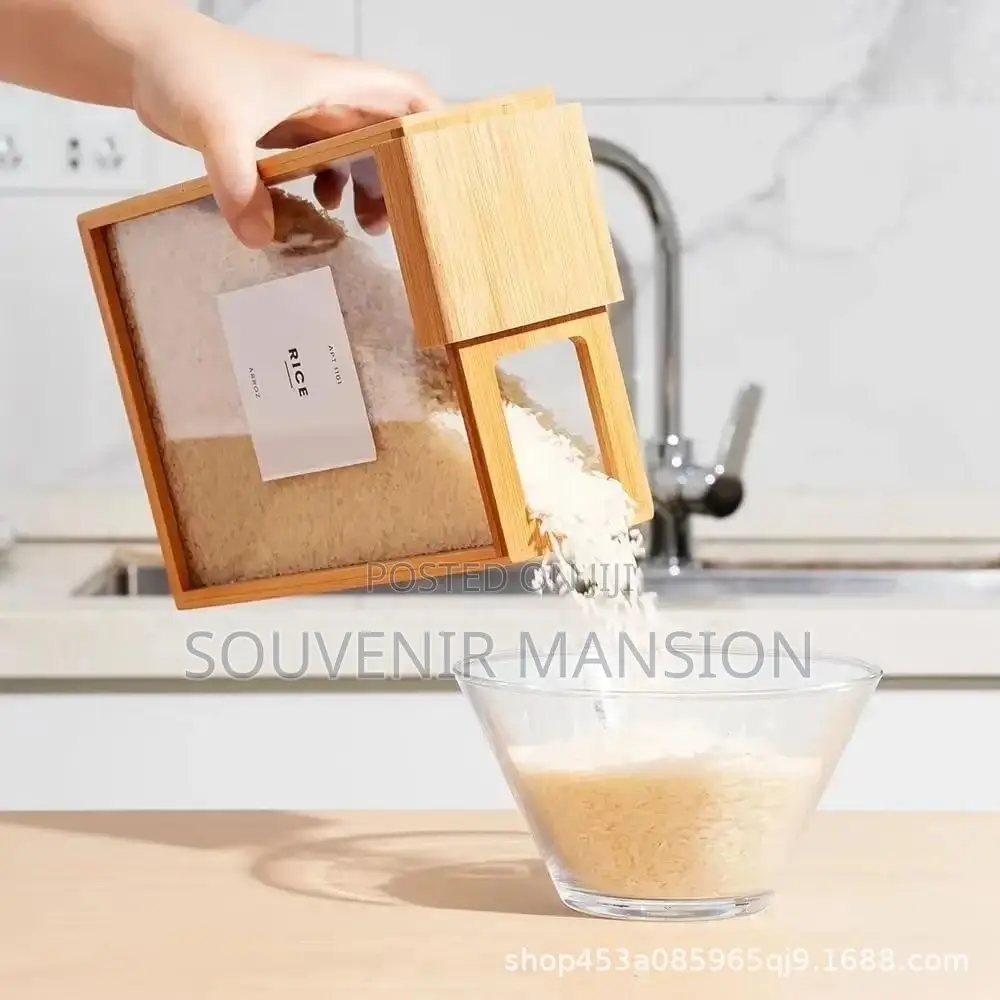 Bamboo Food Dispenser 2litre