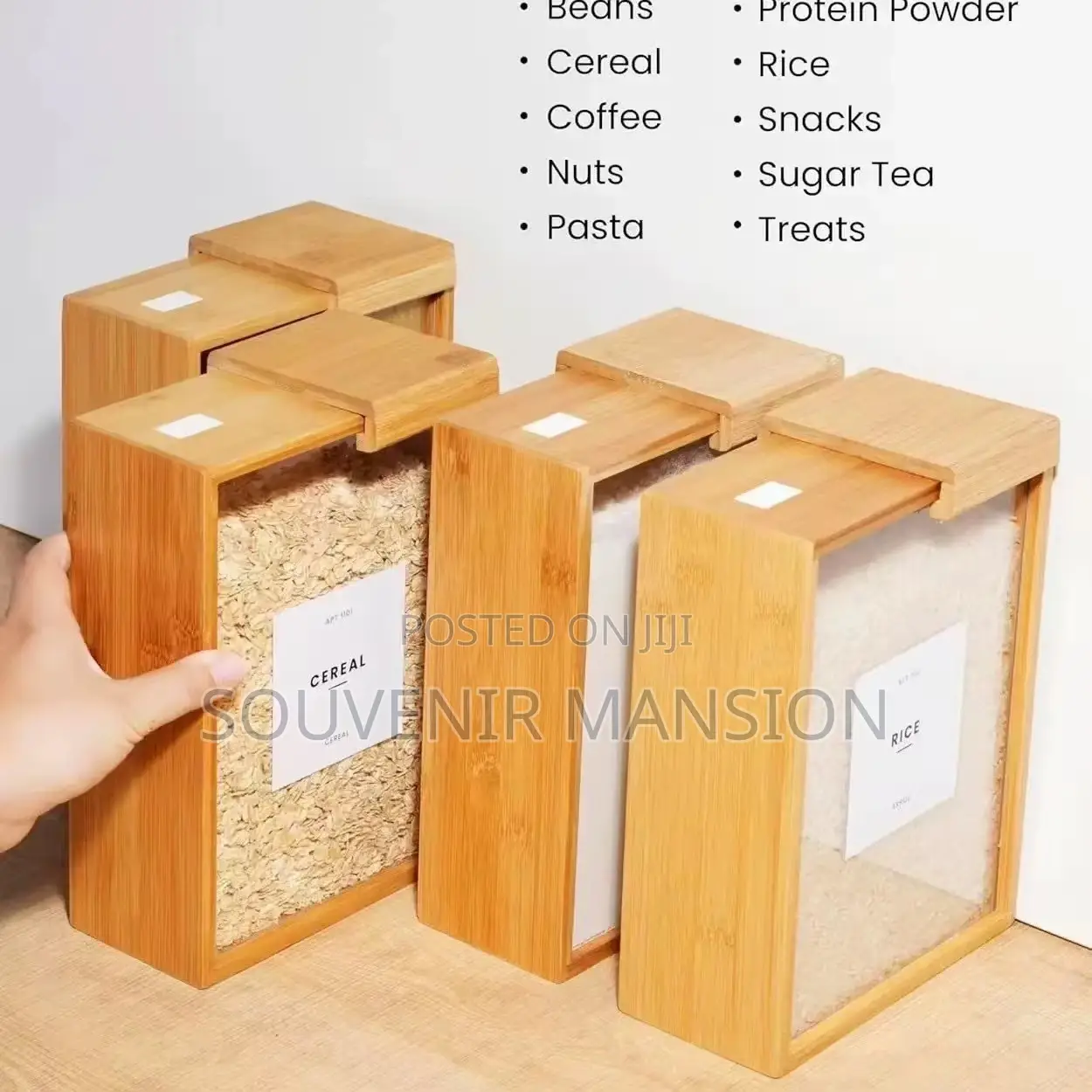 Bamboo Food Dispenser 2litre