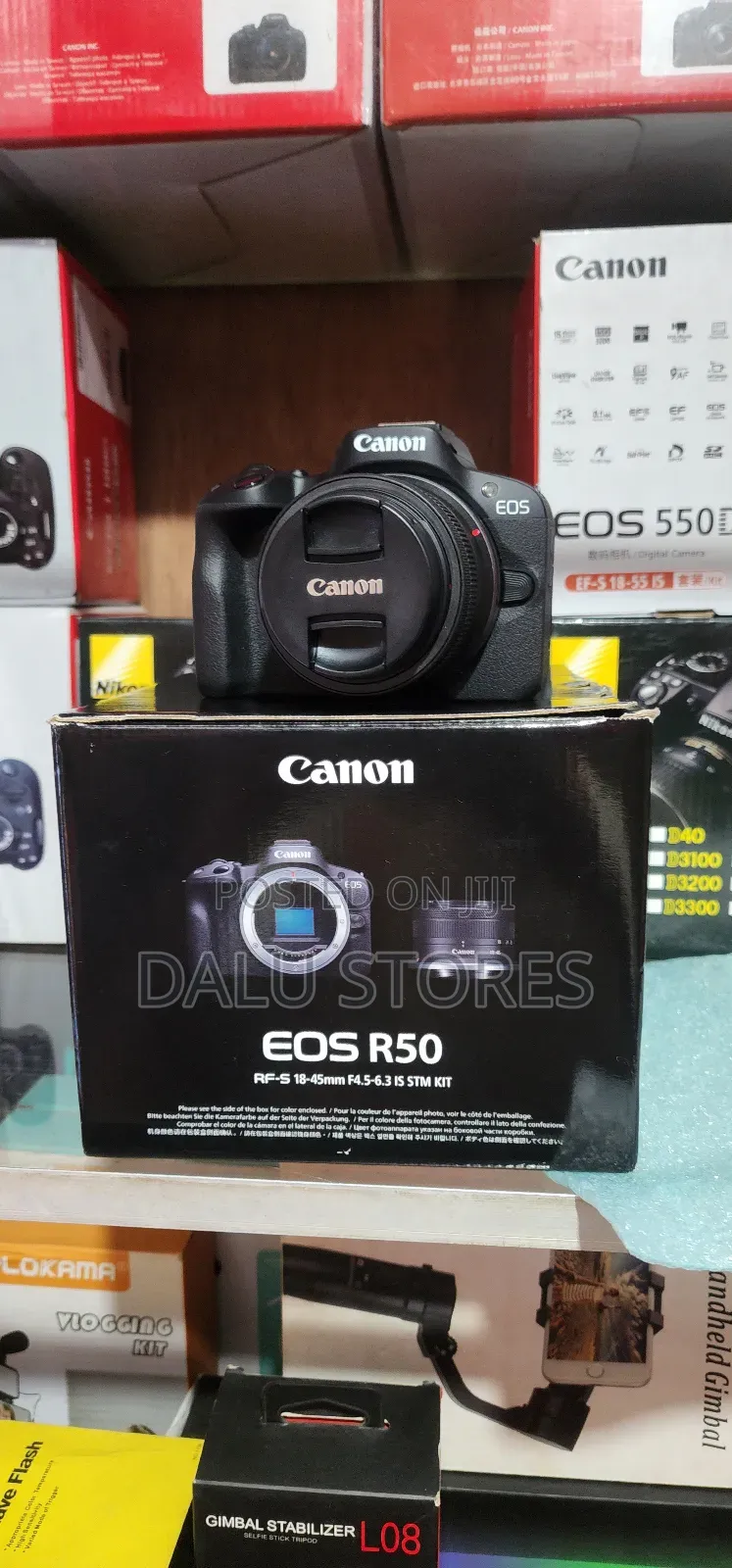 Canon Eos R50 Mirrorless Camera With 18-45mm Lens