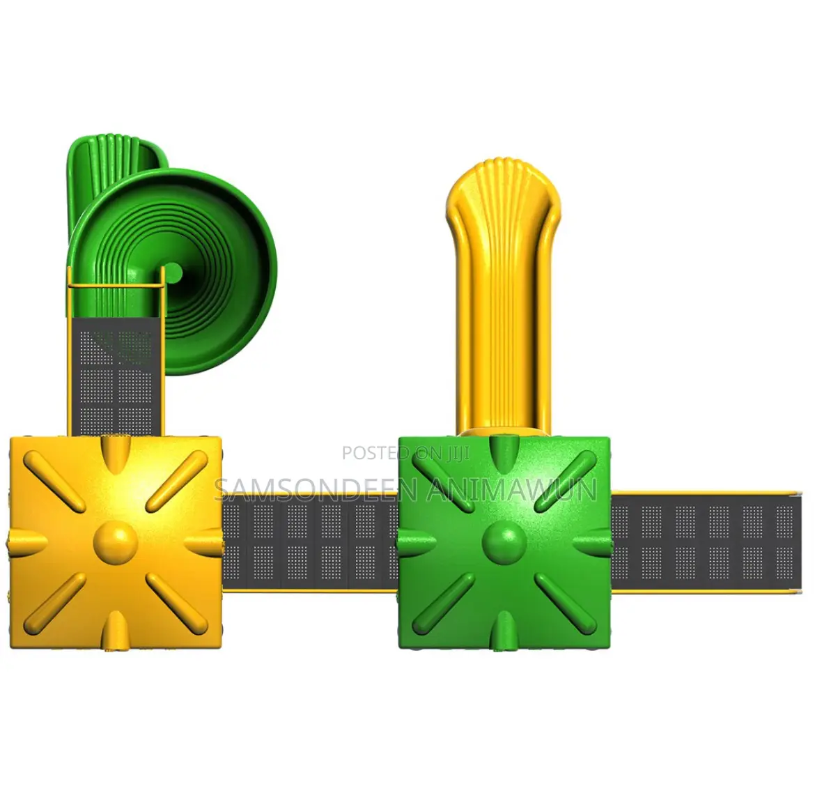 Double Base Giant Slide and Spiral Slide Play Set