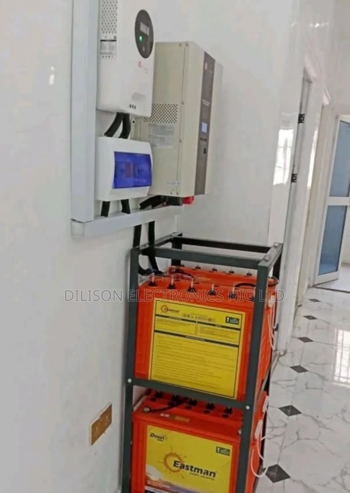 12pcs-300watt/ 5kva Inverter/ 4pcs- Tubular Battery